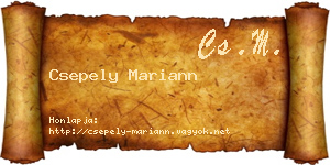 Csepely Mariann névjegykártya